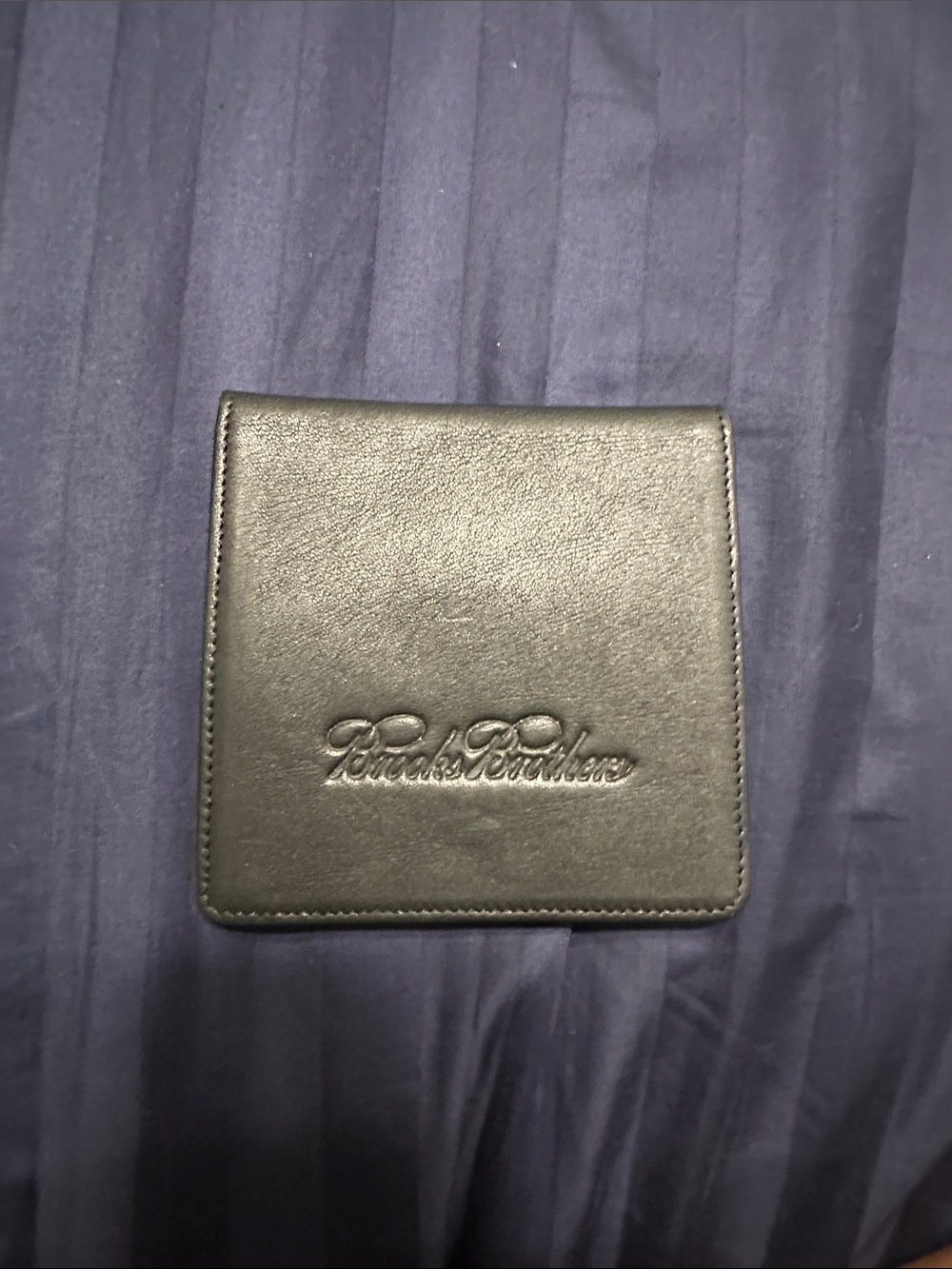 Patrick Cox Black Leather Square Men's Wallet with Embossed Logo
